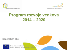 Program rozvoje venkova 2014–2020