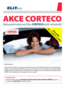 Nakupujte kabinové filtry CORTECO ještě výhodněji!