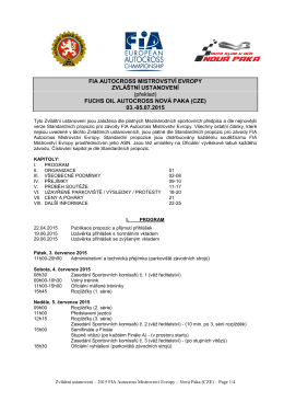 2001 autocross standard regulations for events of - Autocross-EM