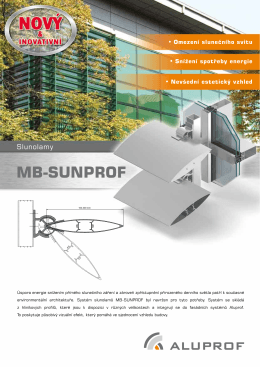 Prospekt slunolamů MB-Sunprof - msv