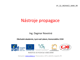 9. Propagace Promotion - Obchodní Akademie Lysá nad Labem