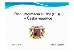 Říční informační služby (RIS) v České republice