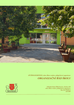 Organizační řád 2015 - Základní škola Židlochovice