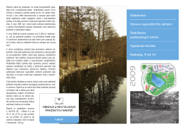 Přehled projektu revitalizace rybníka Labuť