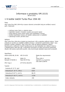 Informace o produktu VM.10.01 1 lt bottle VatOil Turbo - Kroon-Oil