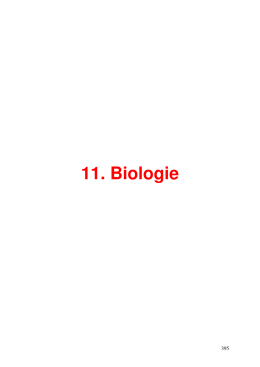 11. Biologie