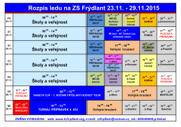 Rozpis ledu na ZS Frýdlant 23.11.