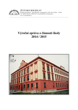Výroční zpráva 2014/2015 - Základní škola Stará Boleslav