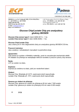 Glucose Chip/Lactate Chip pro analyzátory glukózy BIOSEN