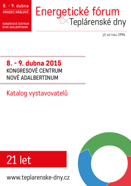 Katalog akce 2015 - Energetické fórum a Teplárenské dny 2016