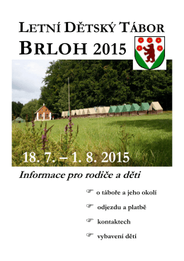 BRLOH 2015 - Letní dětský tábor Brloh