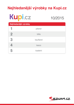 Nejhledanější výrobky na Kupi.cz 1 2 3 4 5 10/2015