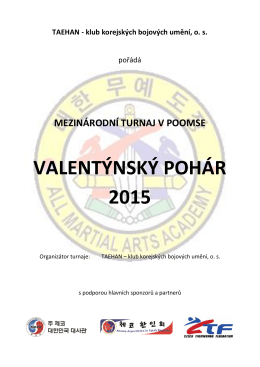 mezinárodní turnaj v poomse valentýnský pohár 2015