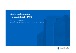 Prezentace Spalovací zkouška v podmínkách IPPC