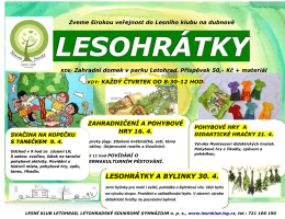 LESOHRÁTKY A BYLINKY 30. 4. - Strom života Lesní klub Letohrad