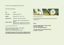 28/07/2015 CALDERASPAS GOLF CUP Golf Club Poděbrady