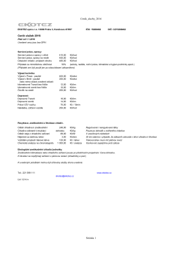 Cenik_sluzby_2016 Stránka 1 Ceník služeb 2016