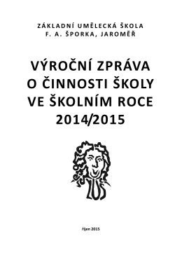 výroční zpráva - Základní umělecká škola FA Šporka, Jaroměř