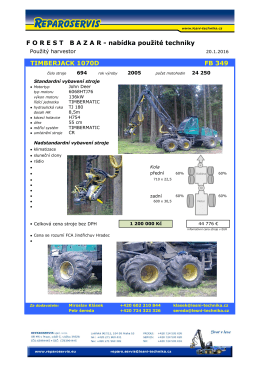 nabídka použité techniky TIMBERJACK 1070D FB 349