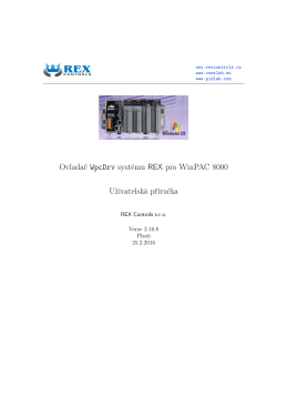 Ovladač WpcDrv systému REX pro WinPAC 8000