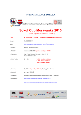 Sokol Cup Mor Sokol Cup Moravanka 2015 avanka 2015