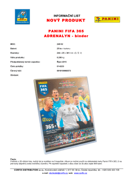 PANINI FIFA 365 - ADRENALYN - binder