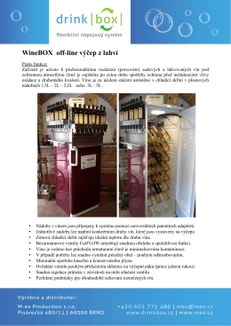 WineBOX off-line výčep z lahví
