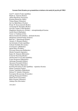 Seznam členů Komise pro gramatickou strukturu slovanských jazyků
