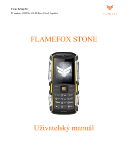 Uživatelský manuál pro FlameFox Stone