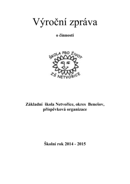 Výroční zpráva 2014 - 2015