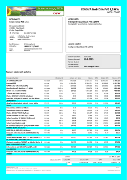 CENOVÁ NABÍDKA FVE 3,29kW_N000102015 - Solar