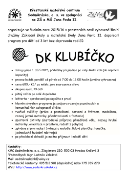 DK Klubíčko - sedmikraskahk.cz je