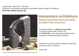 Přednáška - Interpretace architektury
