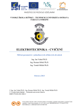 Elektrotechnika - cvičení 03 - Vysoká škola báňská