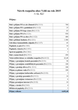 Návrh rozpočtu na rok 2007