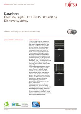 Datasheet Úložiště Fujitsu ETERNUS DX8700 S2 Diskové systémy