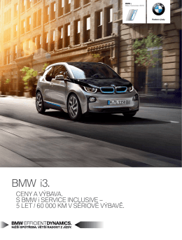 Aktuální ceník BMW i3. (PDF, CS , 931,91 KB)