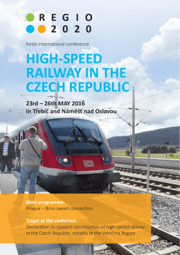 HIGH-SPEED RAILWAY IN THE CZECH REPUBLIC