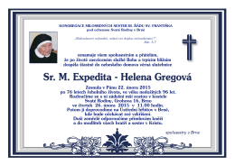 Sr. M. Expedita - Helena Gregová