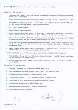 Usnesení ZO z 25.2.2015