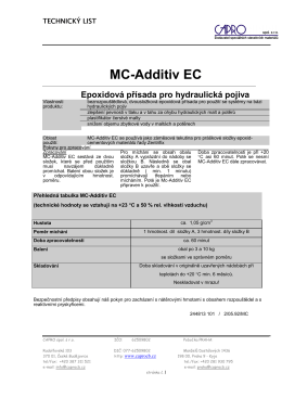 MC-Additiv EC - CAPRO spol. s ro