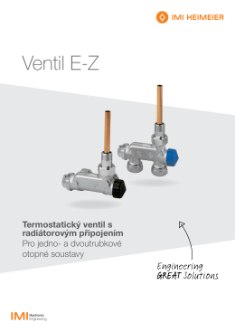 Ventil E-Z - IMI Hydronic Engineering