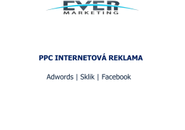 PPC INTERNETOVÁ REKLAMA Adwords | Sklik | Facebook