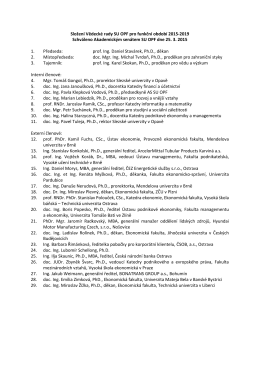 Složení Vědecké rady SU OPF pro funkční období 2015