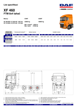 XF 460 - DAF Trucks CZ