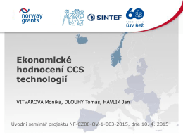 Příspěvek 5 - Czech-Norway Pilot CCS Study