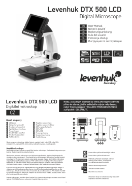 Návod k použití: Digitální mikroskop Levenhuk DTX 500 LCD