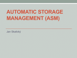 Automatic Storage Management (ASM)