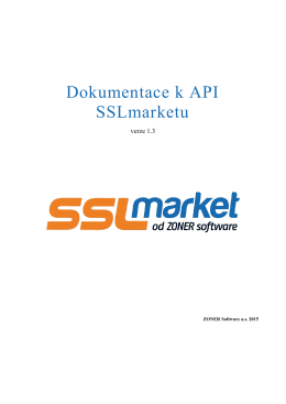 Dokumentace k API SSLmarketu