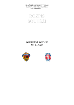 PFS dopis - Pražský fotbalový svaz